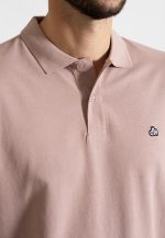 Dirty pink combed cotton polo piquet - Image 3