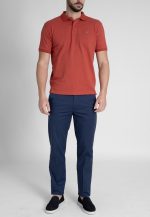 Marocco red combed cotton polo piquet