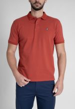 Marocco red combed cotton polo piquet - Image 2