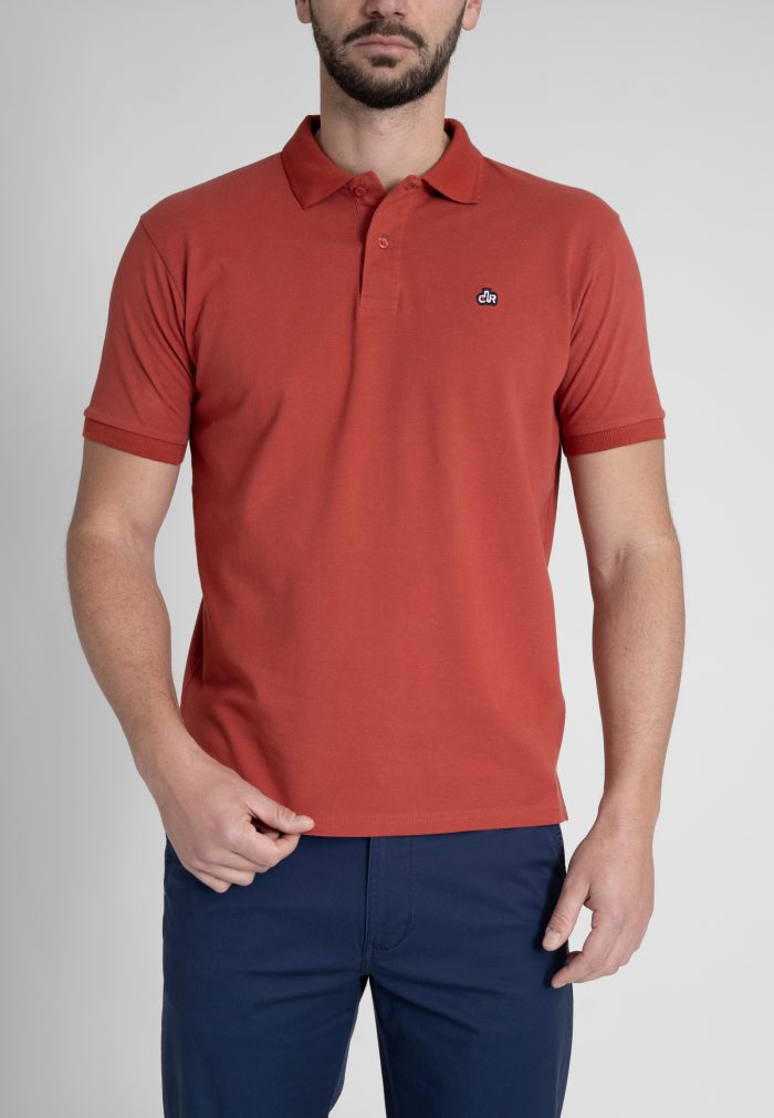 Marocco red combed cotton polo piquet - Image 2