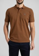Cinnamon combed cotton polo piquet - Image 2