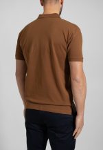Cinnamon combed cotton polo piquet - Image 4