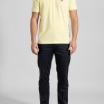 Ανοιχτό κίτρινο πικέ πόλο Combed Βαμβάκι