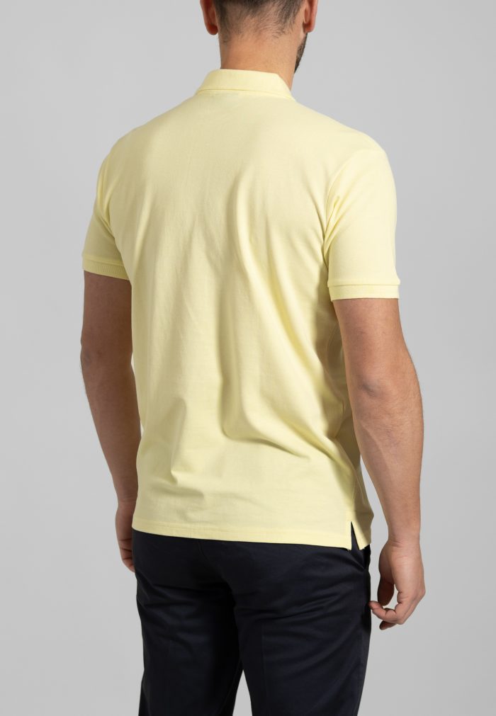Citron combed cotton polo piquet - Image 4