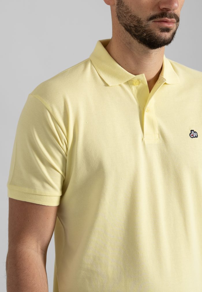 Citron combed cotton polo piquet - Image 3