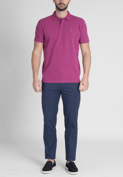 Ματζέντα πικέ πόλο Combed Βαμβάκι