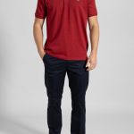 Μπορντό πικέ πόλο Combed Βαμβάκι