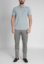 Mint combed cotton polo piquet