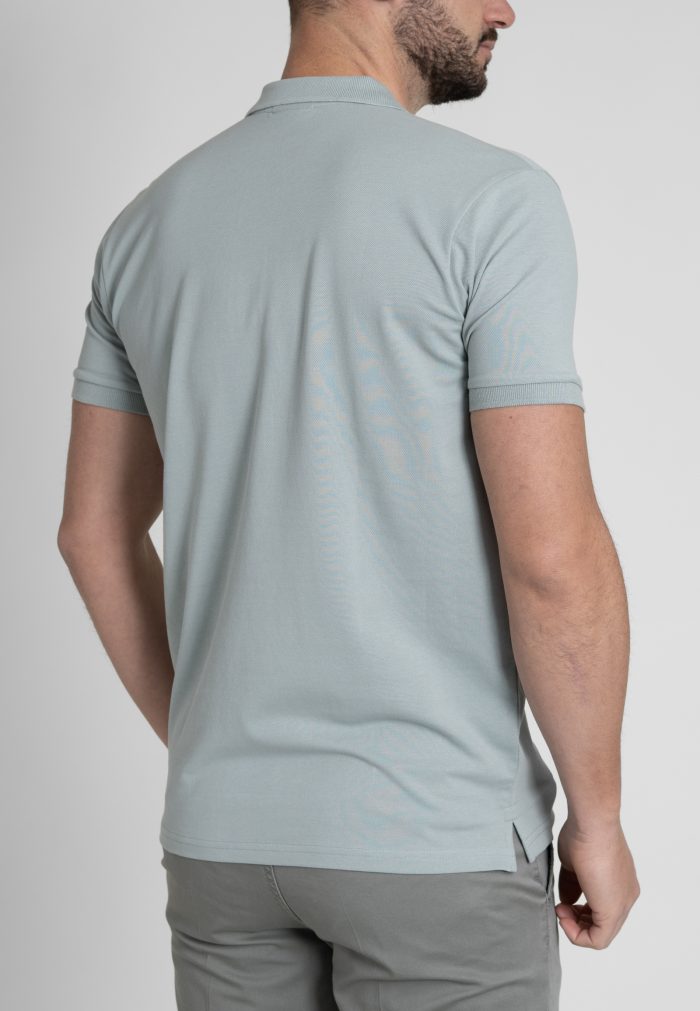 Mint combed cotton polo piquet - Image 4