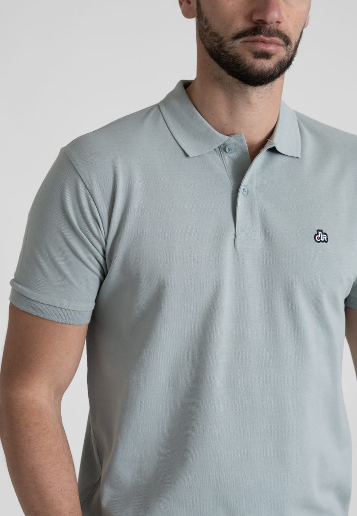 Mint combed cotton polo piquet - Image 3