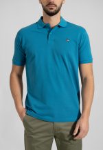 Petrol combed cotton polo piquet - Image 2
