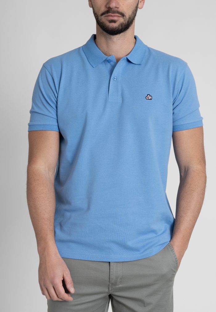 Steel blue πικέ πόλο Combed Βαμβάκι - Image 2