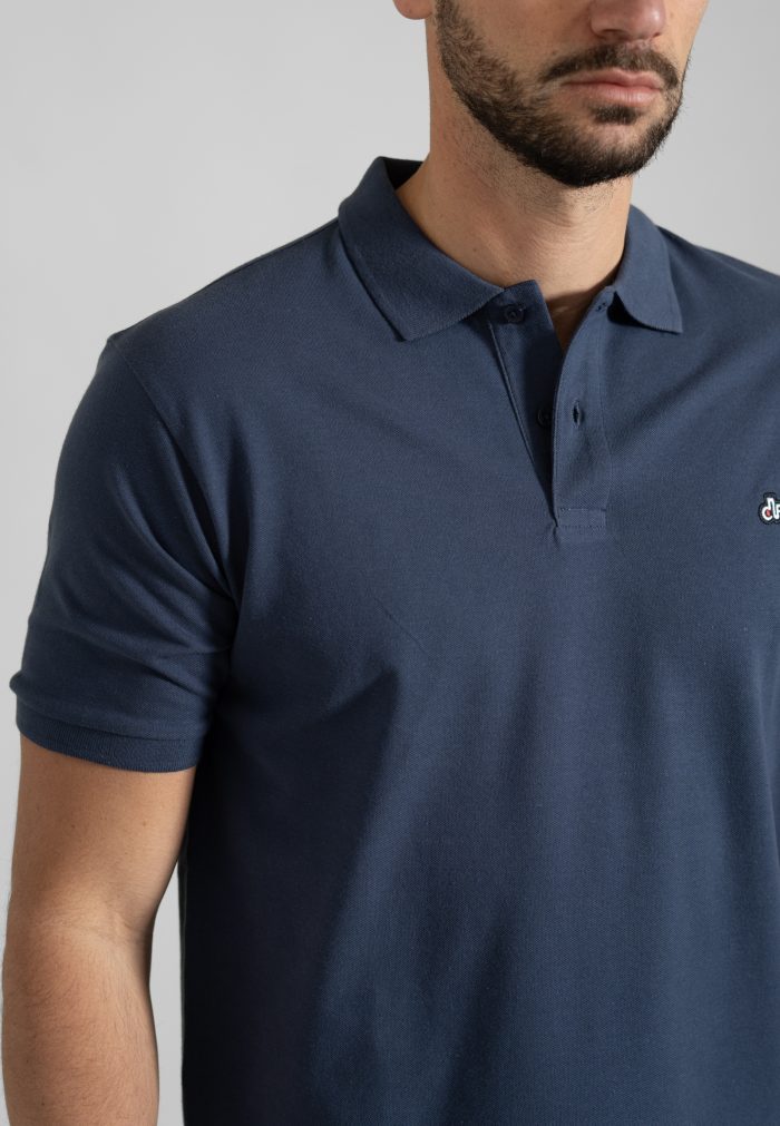 Blue jean combed cotton polo piquet - Image 3