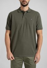 Army green combed cotton polo piquet - Image 2