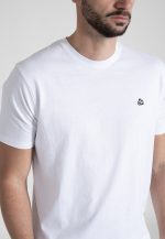 White Crew Neck T-shirt Combed Cotton - Image 3