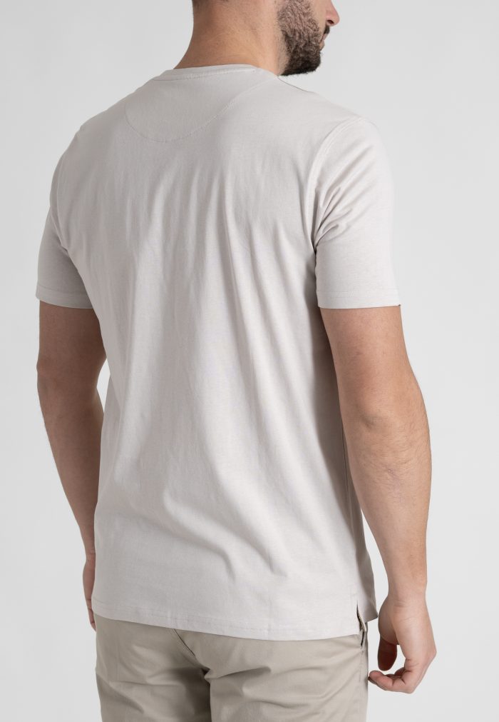 Stone Crew Neck T-shirt Combed Cotton - Image 4