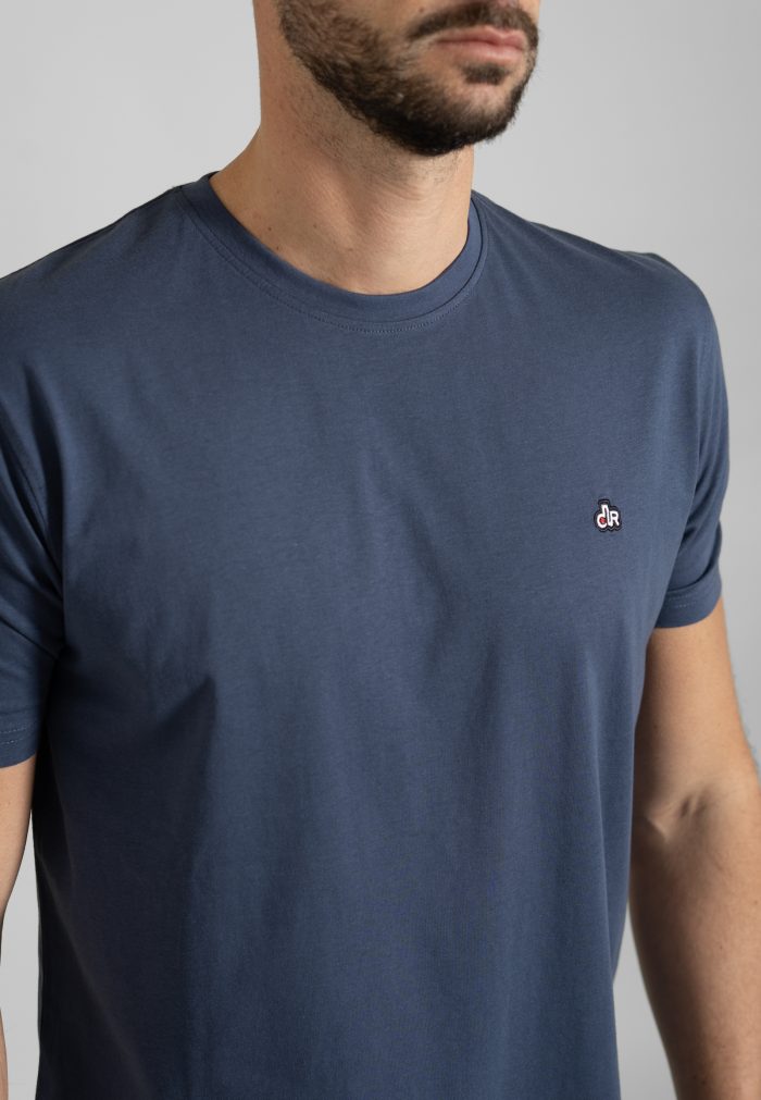 Blue Jean Crew Neck T-shirt Combed Cotton - Image 3