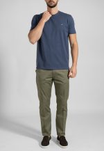 Blue Jean Crew Neck T-shirt Combed Cotton