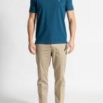 Πετρόλ Μπλούζα Λαιμόκοψη Combed Βαμβάκι