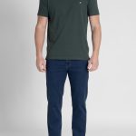 Κυπαρισσί Μπλούζα Λαιμόκοψη Combed Βαμβάκι