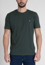 Forest Green Crew Neck T-shirt Combed Cotton - Image 2