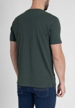 Forest Green Crew Neck T-shirt Combed Cotton - Image 4