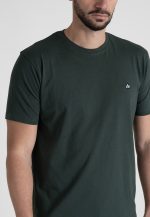 Forest Green Crew Neck T-shirt Combed Cotton - Image 3