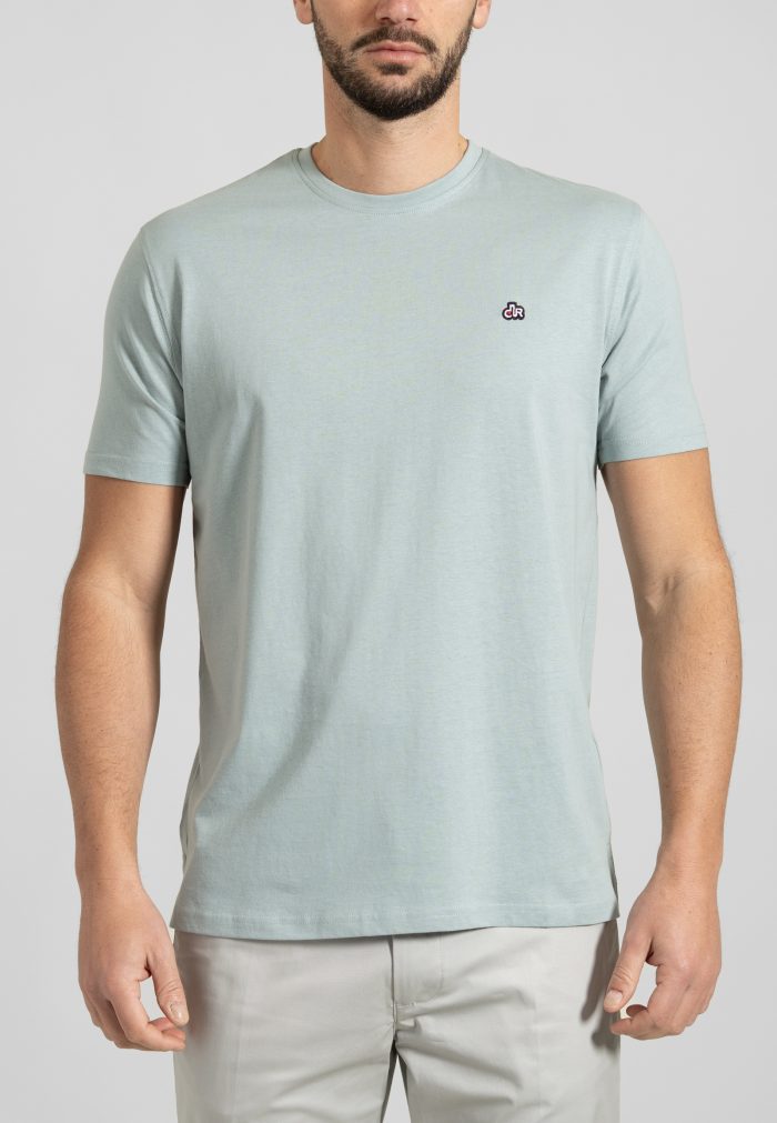 Μέντα Μπλούζα Λαιμόκοψη Combed Βαμβάκι - Image 2