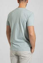 Silver Green Crew Neck T-shirt Combed Cotton - Image 4