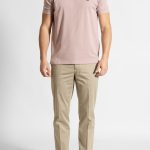 Dirty pink Crew Neck T-shirt Combed Cotton