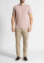 Dirty pink Crew Neck T-shirt Combed Cotton