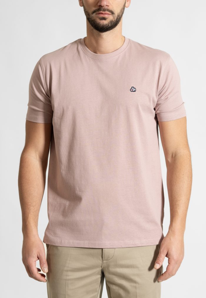 Dirty pink Crew Neck T-shirt Combed Cotton - Image 2