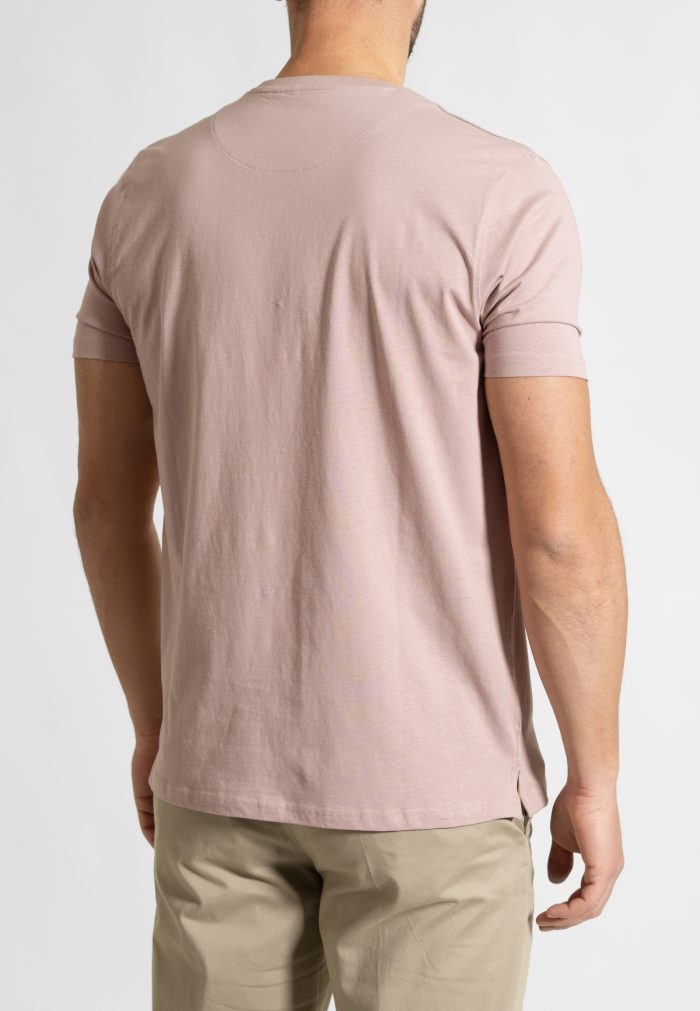 Dirty pink Crew Neck T-shirt Combed Cotton - Image 4