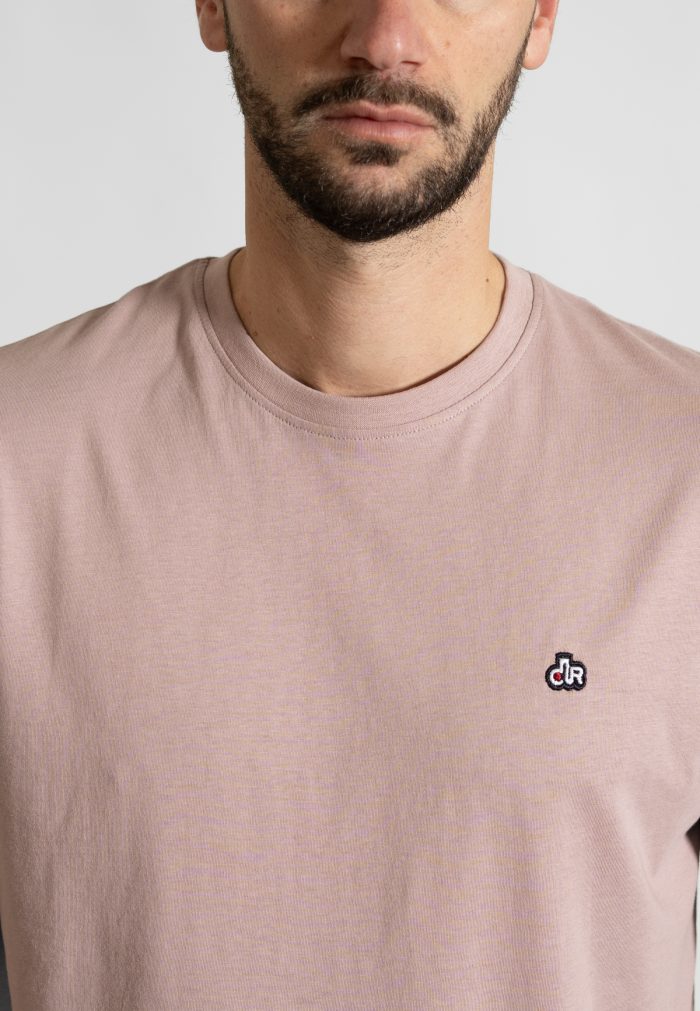Dirty pink Crew Neck T-shirt Combed Cotton - Image 3