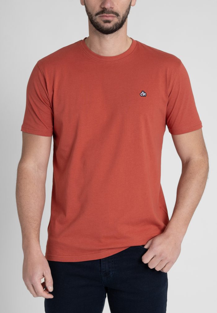 Marocco red Crew Neck T-shirt Combed Cotton - Image 2