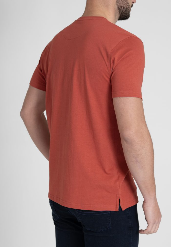 Marocco red Crew Neck T-shirt Combed Cotton - Image 4