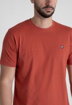Marocco red Crew Neck T-shirt Combed Cotton - Image 3