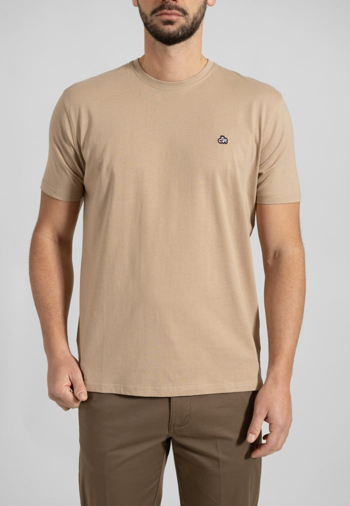Sand Crew Neck T-shirt Combed Cotton - Image 2