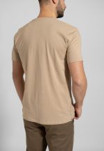 Sand Crew Neck T-shirt Combed Cotton - Image 4