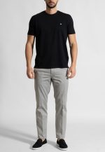 Black Crew Neck T-shirt Combed Cotton