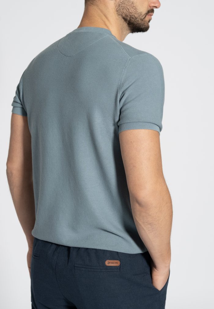 Πλεκτή μπλούζα λαιμόκοψη  Premium Βαμβάκι - Image 3