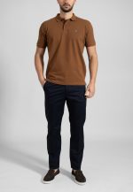 Dark Blue Trousers Chino Twill Gabardine Regular Fit