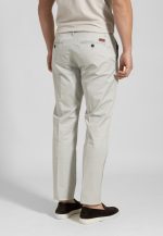 Light Grey Trousers Chino Twill Gabardine Regular Fit - Image 3