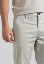 Light Grey Trousers Chino Twill Gabardine Regular Fit - Image 5