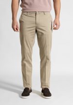 Beige Trousers Chinos Satin Stretch Regural Fit - Image 2