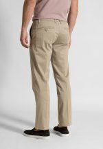 Beige Trousers Chinos Satin Stretch Regural Fit - Image 3