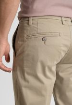 Beige Trousers Chinos Satin Stretch Regural Fit - Image 4