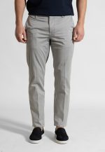 Light Grey Trousers Chinos Satin Stretch Regural Fit - Image 2