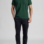 Σκούρο Μπλε Παντελόνι Chino Satin Stretch Κανονική Γραμμή