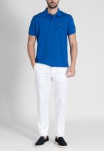 White Light gabardine cotton chinos trousers